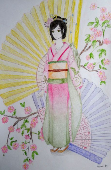 Art Studio PALETTE. Aleksandra Malisheva Picture.  Coloured Pencil People People 